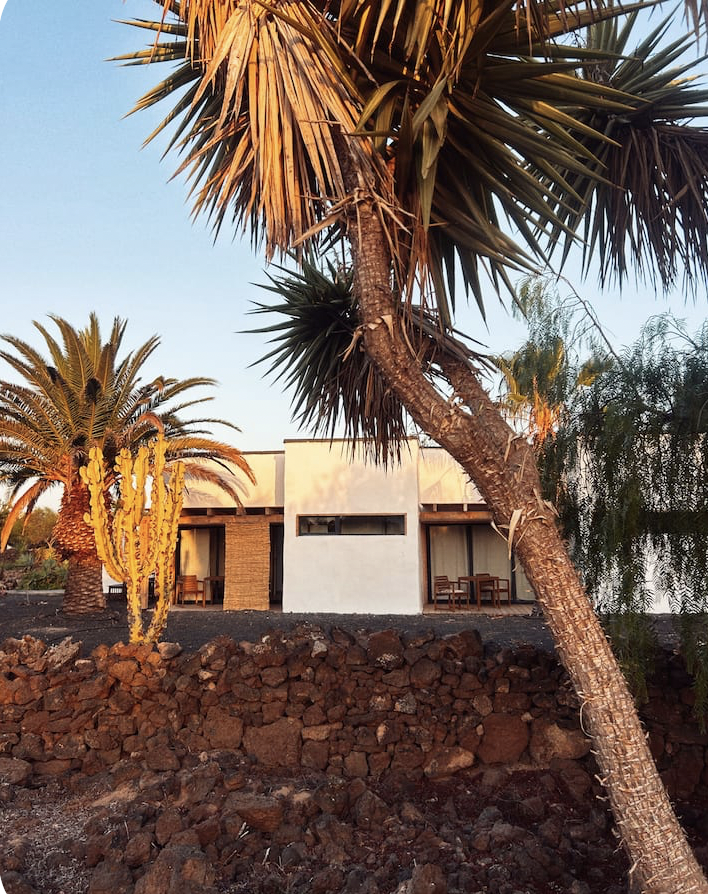 Finca Weitblick mit Palmen